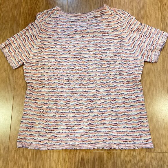 Vintage Camela Knit Pastel T-Shirt Sweater Pink & Lavender - Picture 10 of 15